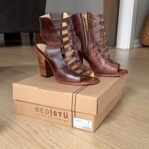 BED|STU Women's Strappy Brown Heels